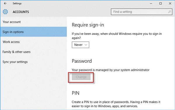 empêcher les utilisateurs Windows 10 de modifier ou d'ajouter un mot de passe-8